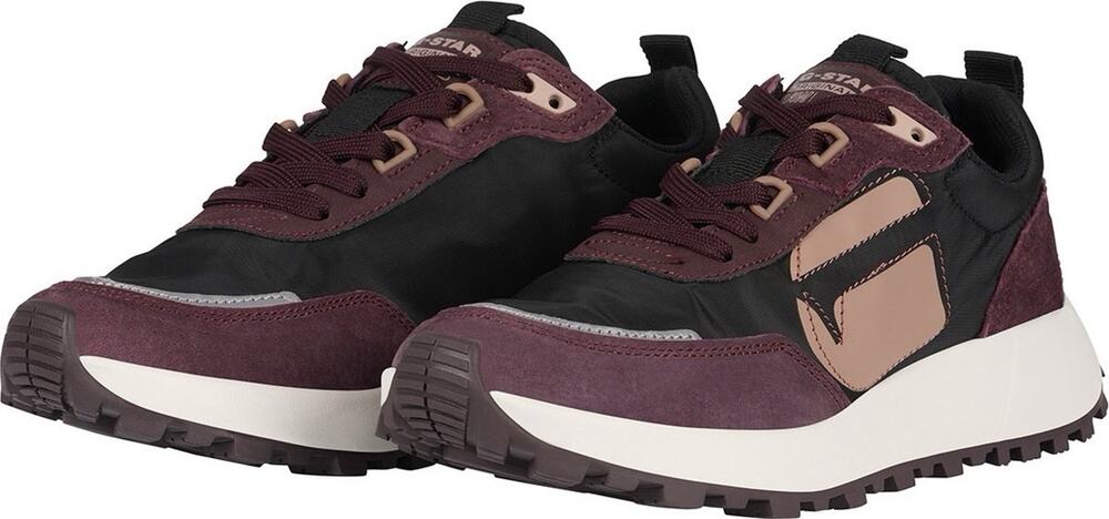 G-Star Raw Theq Run sneakers burgundy and black.